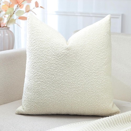 Kissenbezug einfarbig boucle - einfarbig,