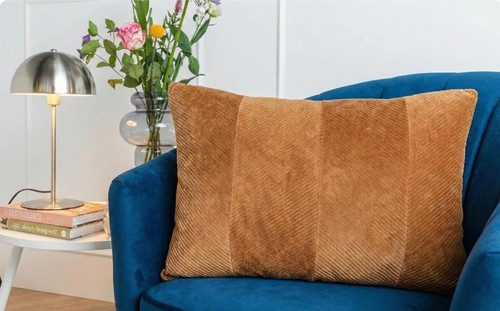 Dekokissen beige 40x60 - 40x60, samt